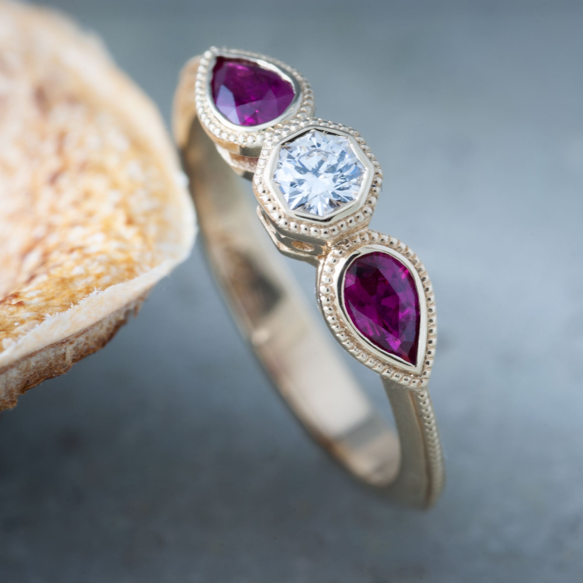 Anjou Gemstone Engagement Ring - Era Design Vancouver