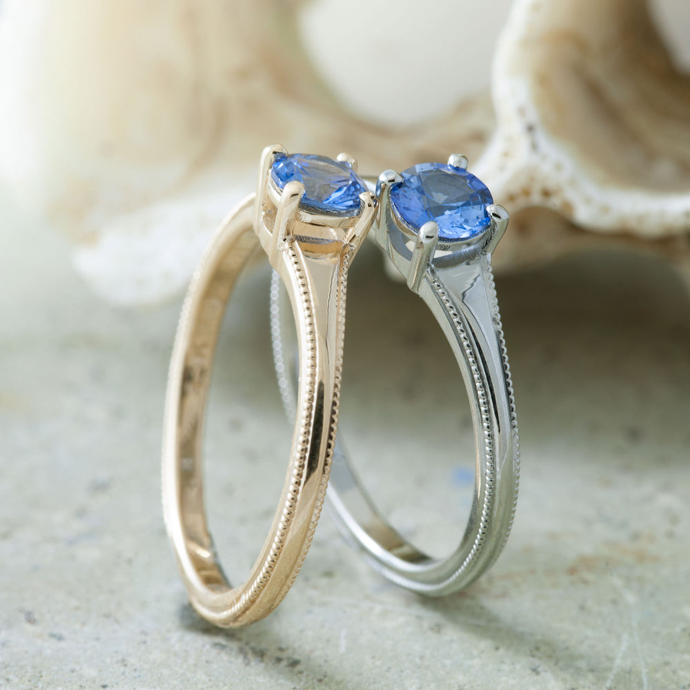 Blue Sapphire Engagement Ring | Era Design Vancouver Canada