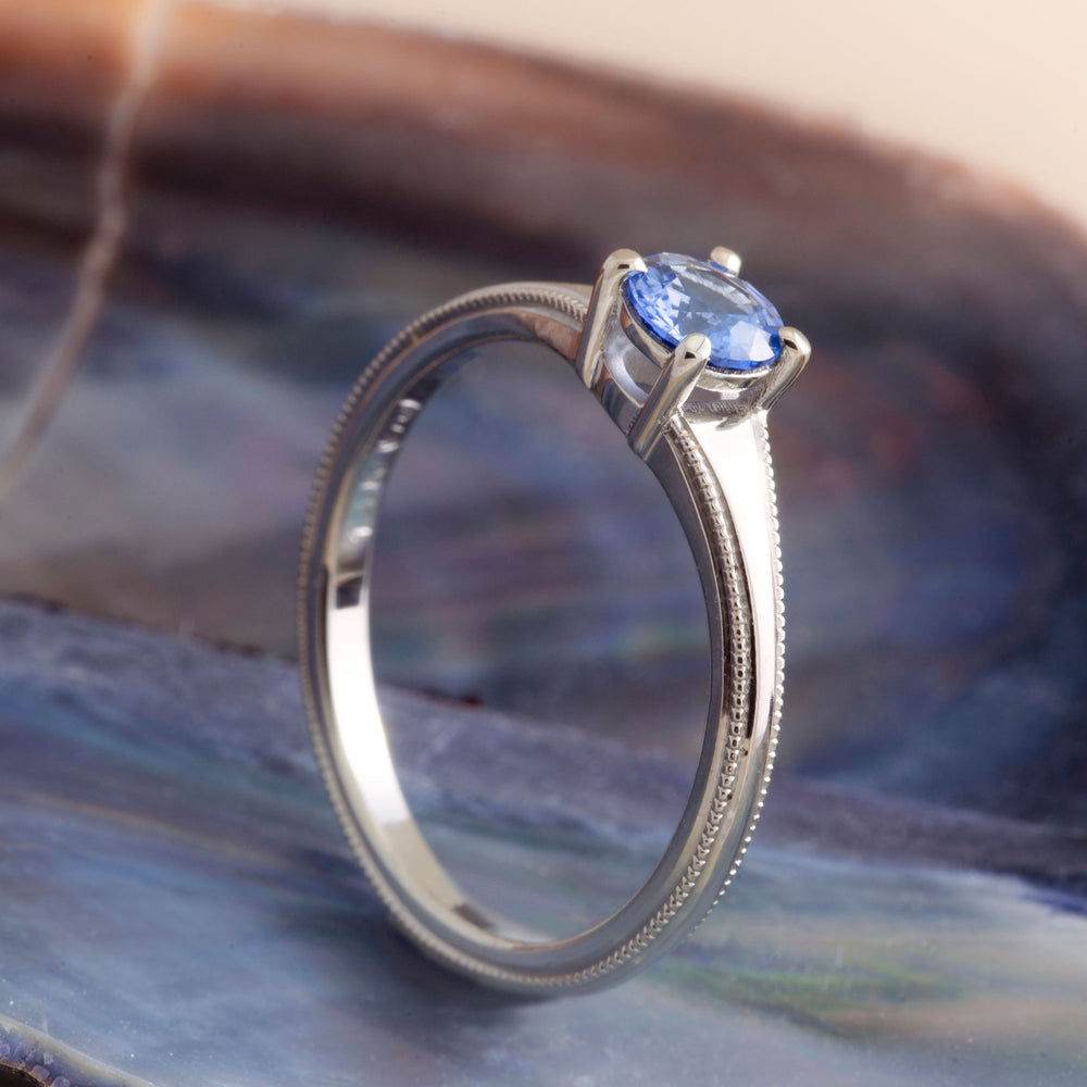 Blue Sapphire Engagement Ring | Era Design Vancouver Canada