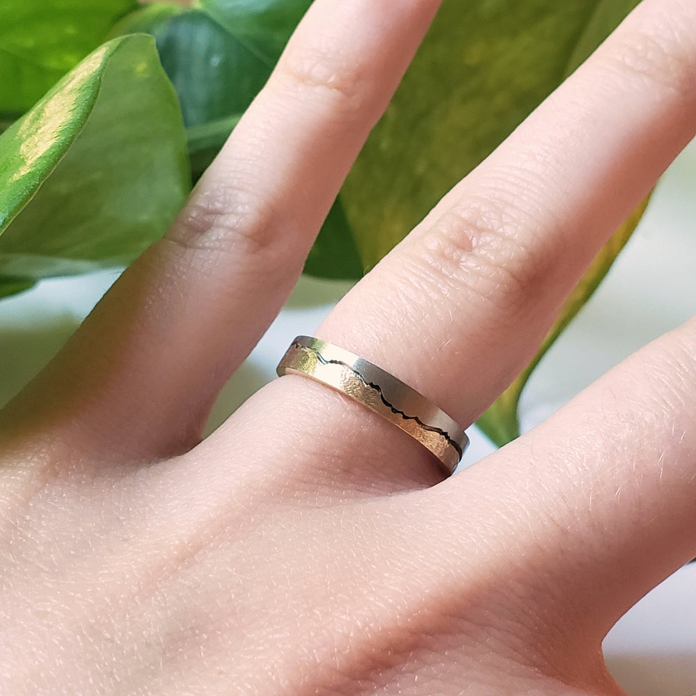 Mountain Range Wedding Ring | Era Design Vancouver Canada