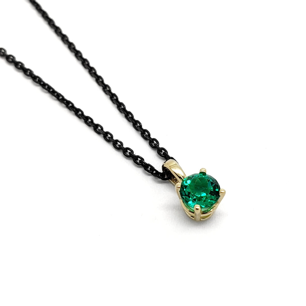 Lab Grown Emerald Pendant | Era Design Vancouver Canada