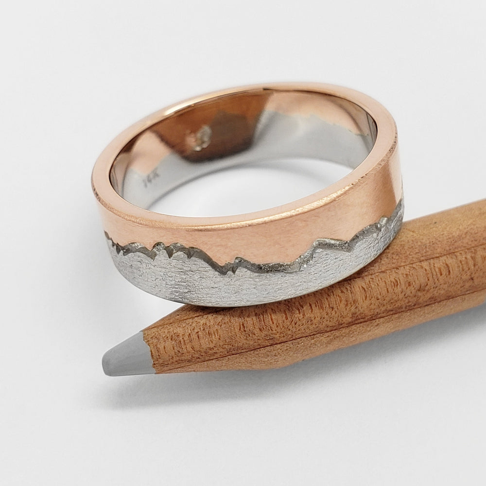 Mountain Range Wedding Ring | Era Design Vancouver Canada