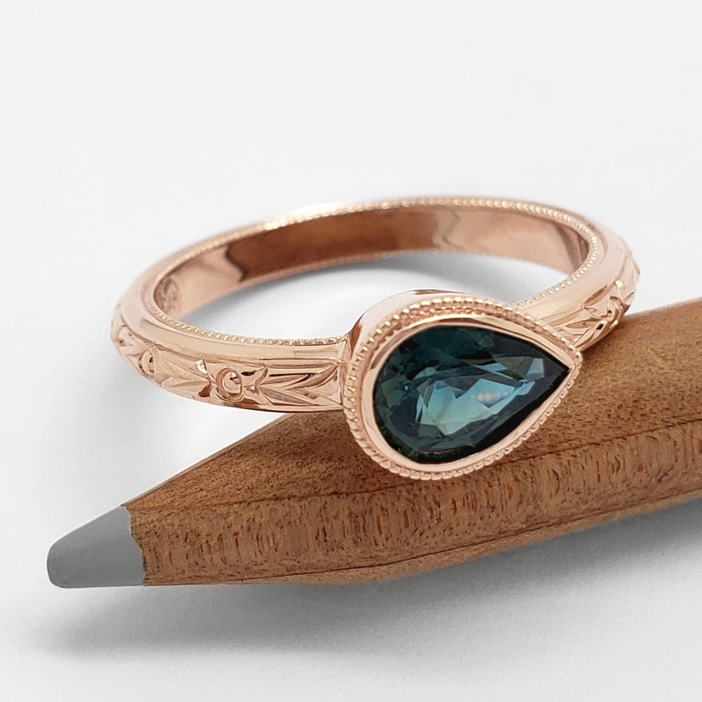 Pear Sapphire Engagement Ring | Era Design Vancouver Canada