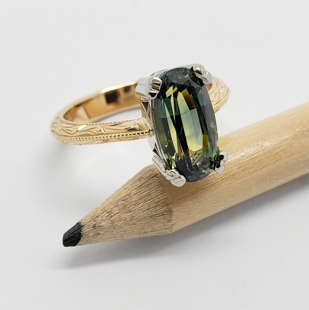 Australian Sapphire Engagement Ring | Era Design Vancouver Canada