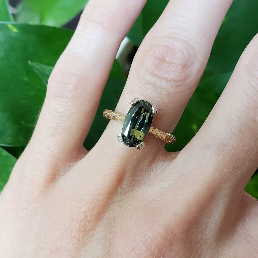 Australian Sapphire Engagement Ring | Era Design Vancouver Canada