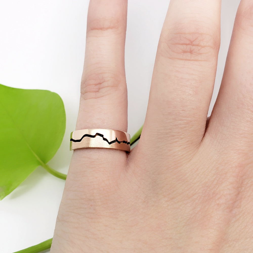 Mountain Range Wedding Ring | Era Design Vancouver Canada