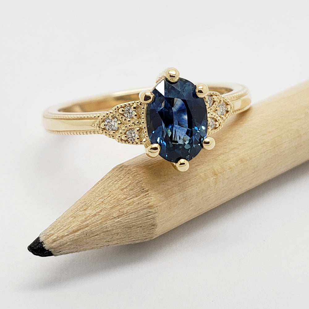 Montana Sapphire Engagement Ring | Era Design Vancouver Canada