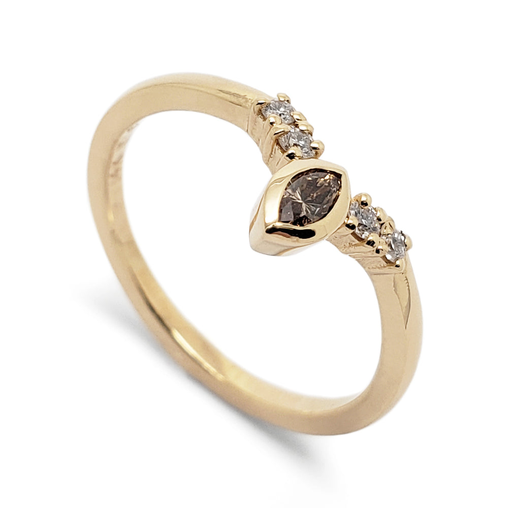 Champagne Diamond Wedding Ring | Era Design Vancouver Canada
