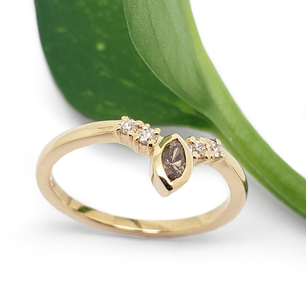 Champagne Diamond Wedding Ring | Era Design Vancouver Canada