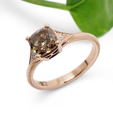 Cognac Diamond Engagement Ring | Era Design Vancouver Canada