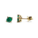 Yellow Gold Emerald Earrings | Era Design Vancouver Canada