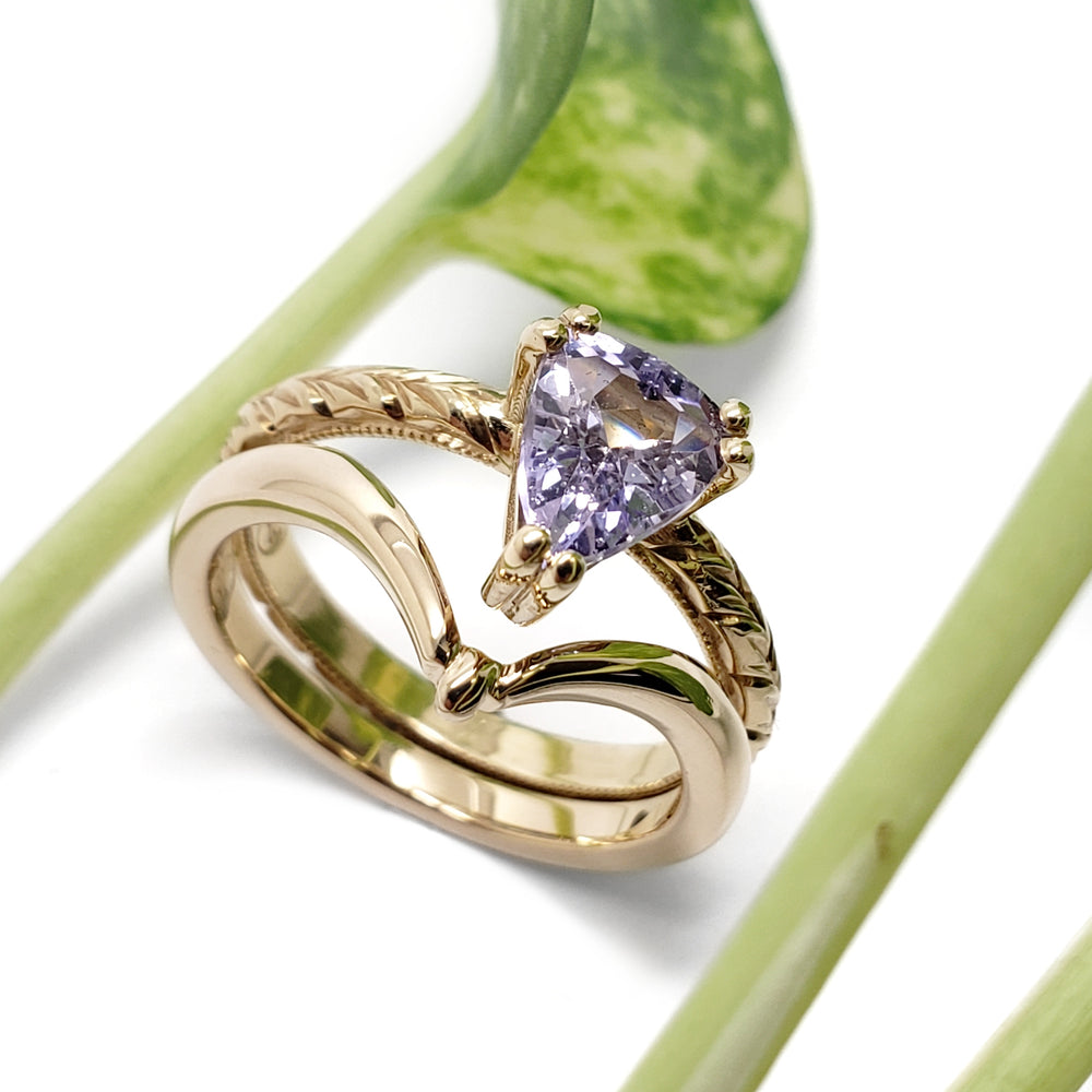 Yellow Gold Chevron Wedding Ring | Era Design Vancouver Canada