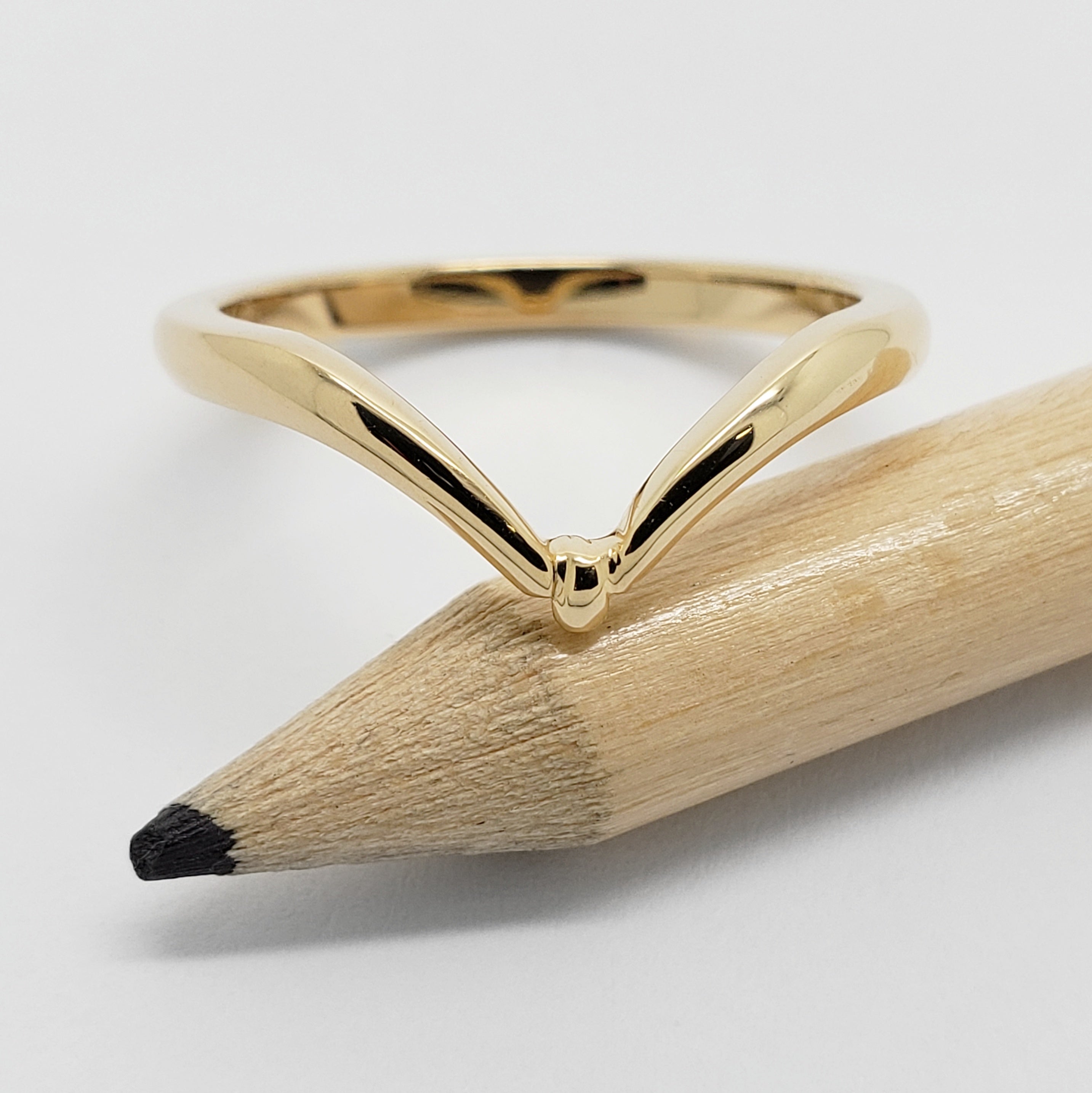 Yellow Gold Chevron Wedding Ring | Era Design Vancouver Canada