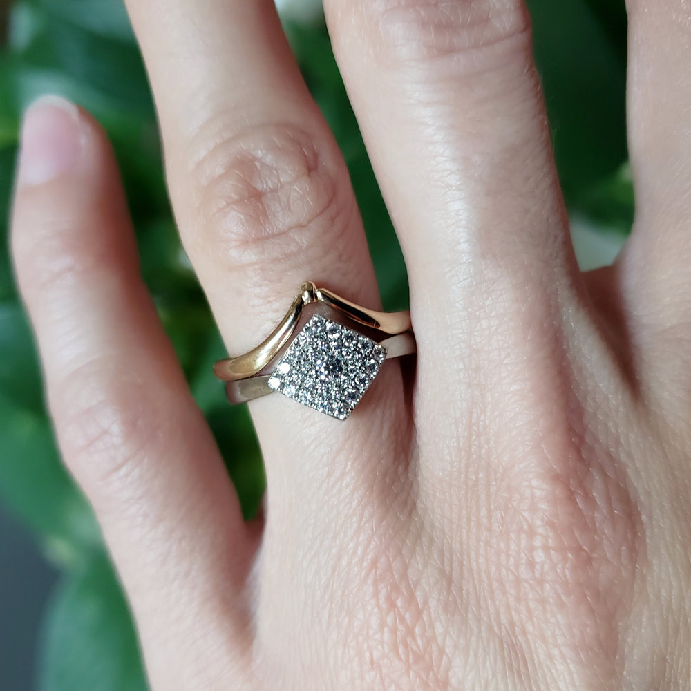 Yellow Gold Chevron Wedding Ring | Era Design Vancouver Canada