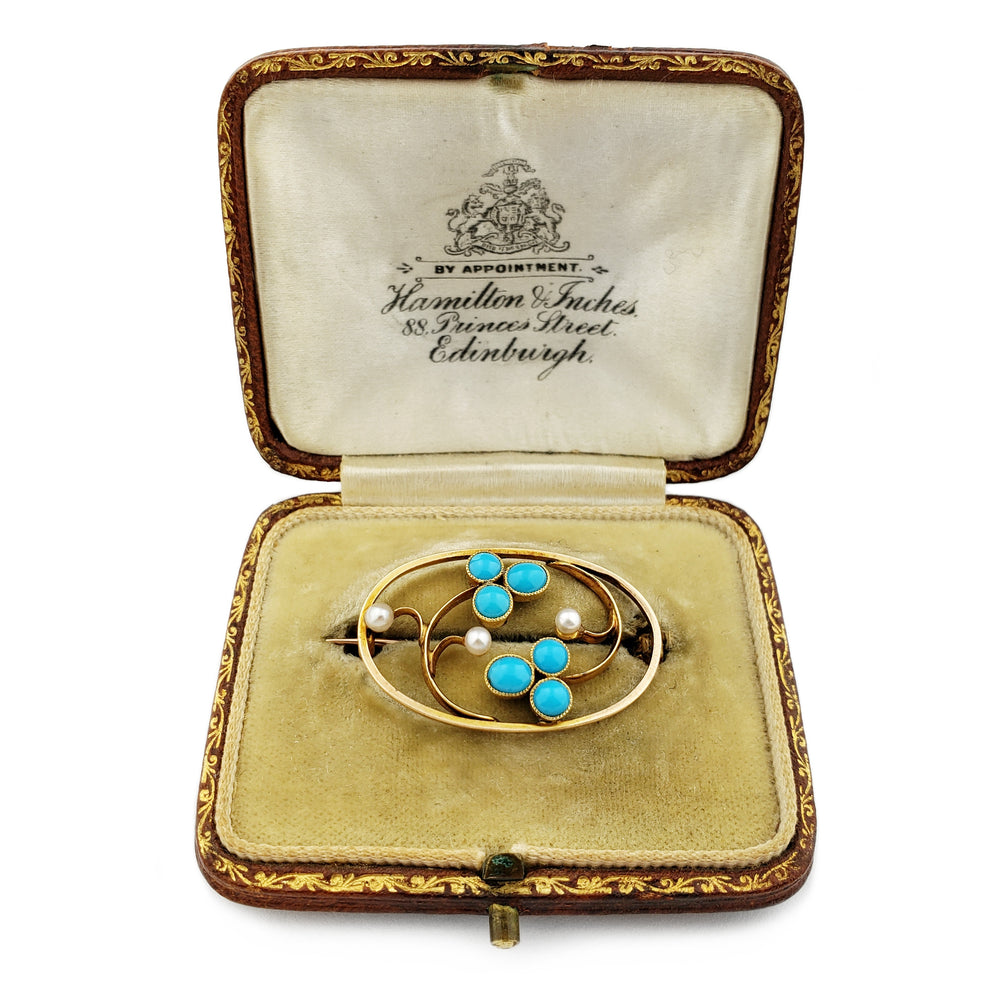 Edwardian Turquoise Brooch | Era Design Vancouver Canada