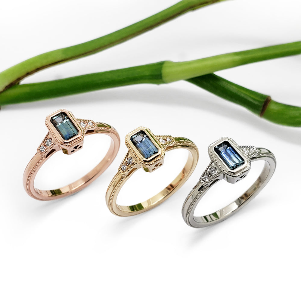 Montana Sapphire Engagement Ring | Era Design Vancouver Canada