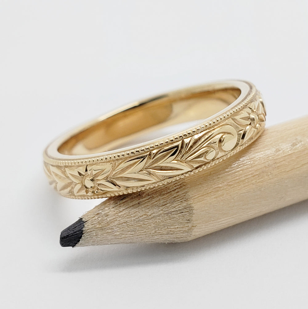 Hand Engraved Wedding Ring | Era Design Vancouver Canada