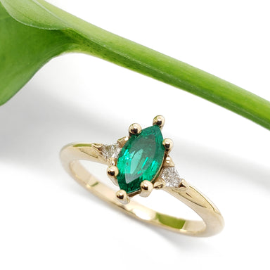 Marquise Emerald Engagement Ring | Era Design Vancouver Canada