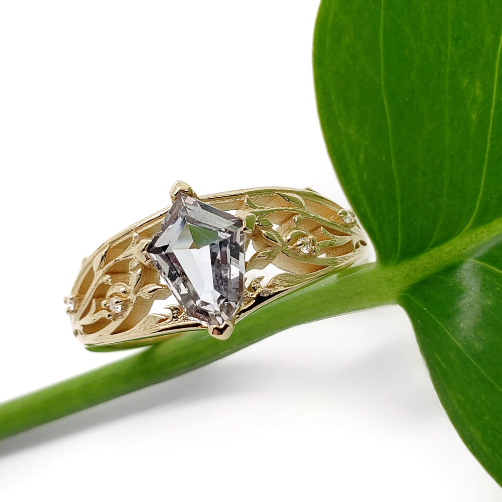 Sapphire and Diamond Engagement Ring | Era Design Vancouver Canada