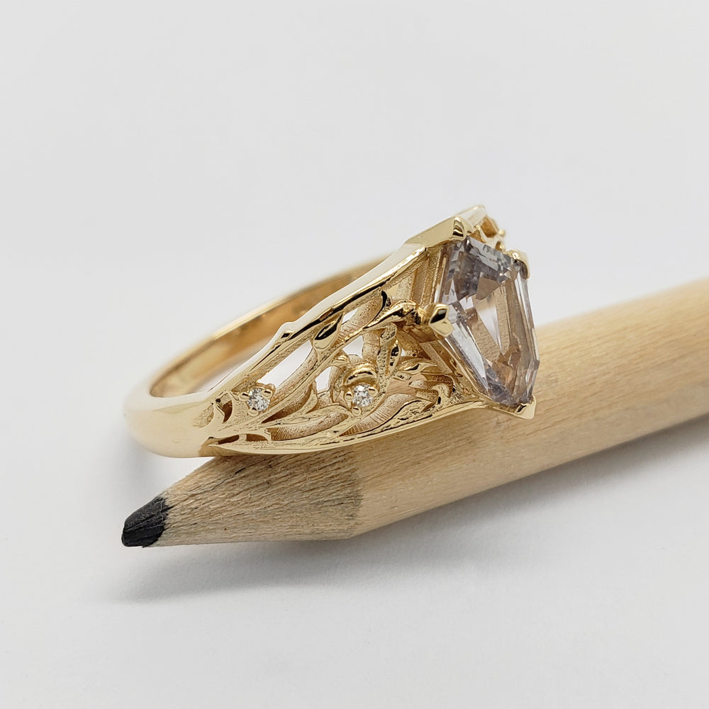 Sapphire and Diamond Engagement Ring | Era Design Vancouver Canada