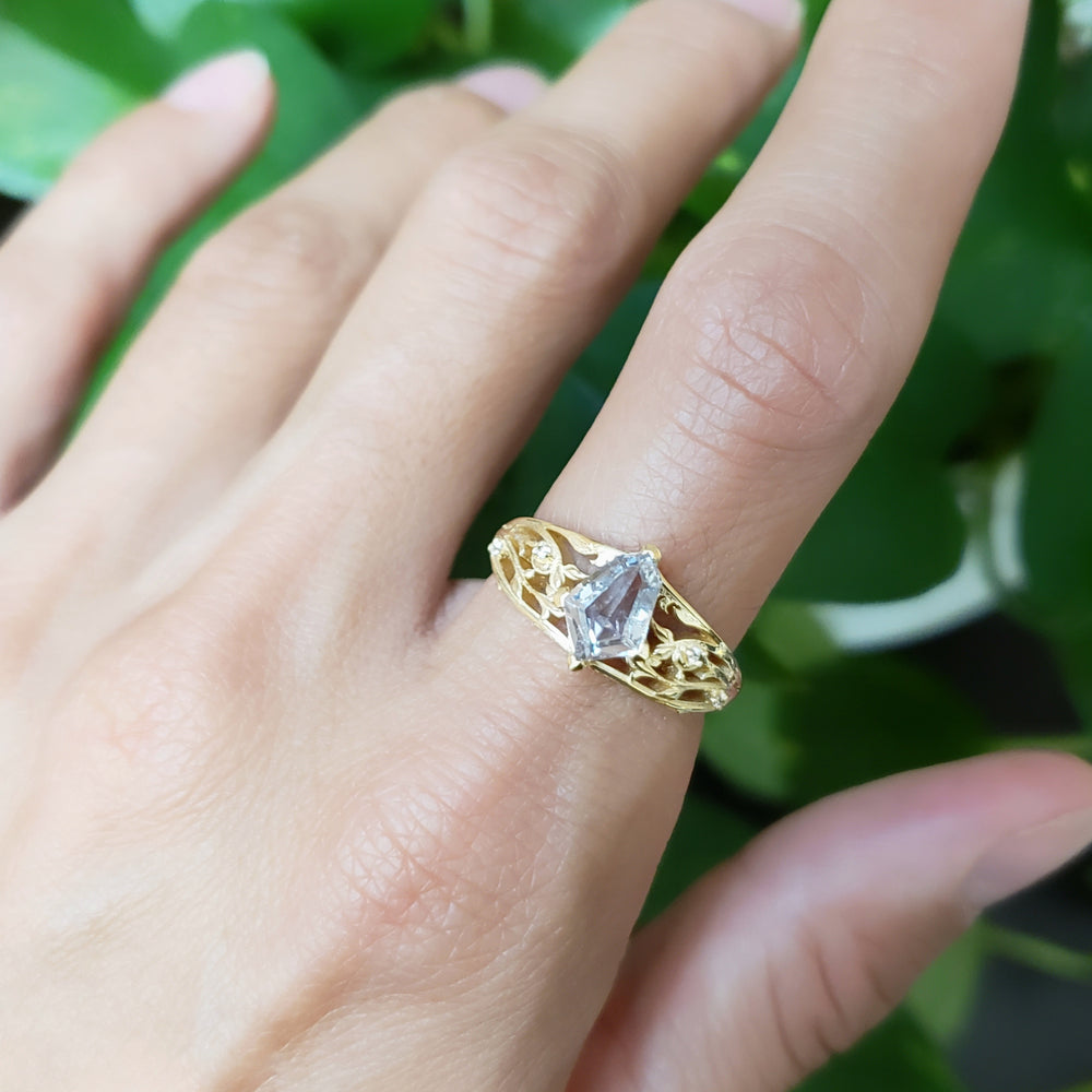 Sapphire and Diamond Engagement Ring | Era Design Vancouver Canada