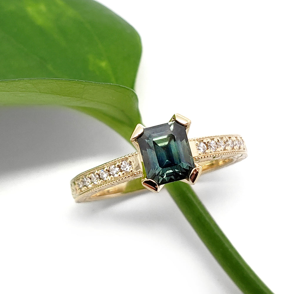 Australian Sapphire Engagement Ring | Era Design Vancouver Canada