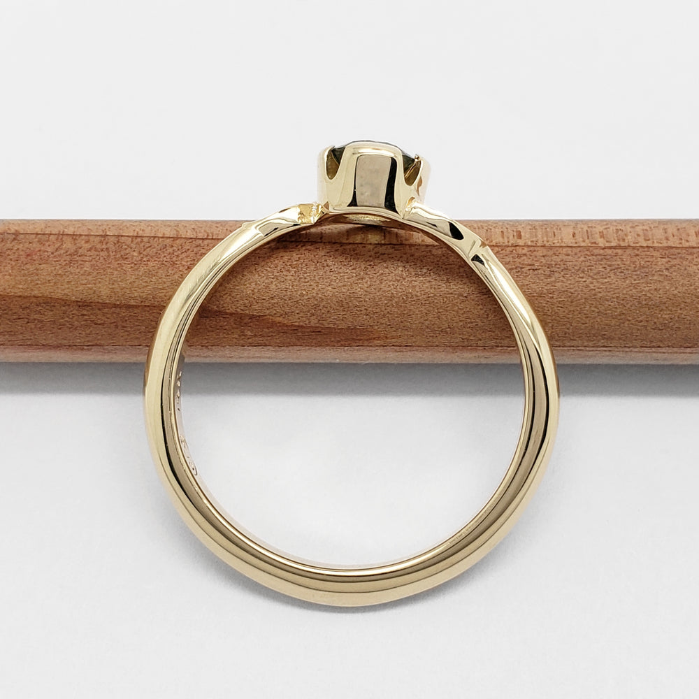 Green Sapphire Engagement Ring | Era Design Vancouver Canada