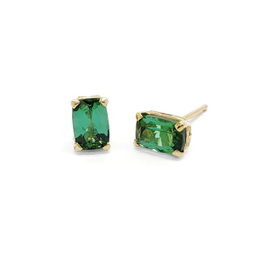 Green Tourmaline Stud Earrings | Era Design Vancouver Canada