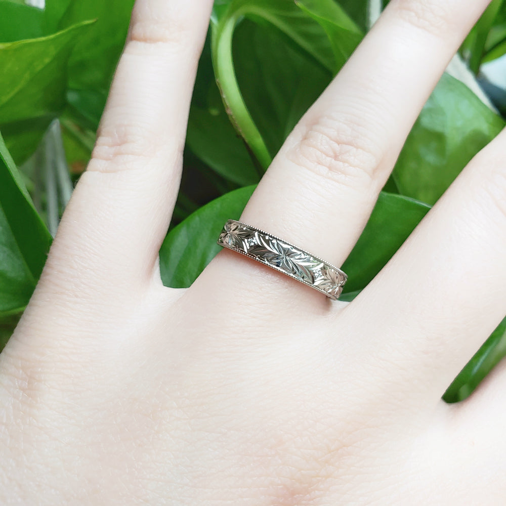 Hand Engraved Wedding Ring | Era Design Vancouver Canada 