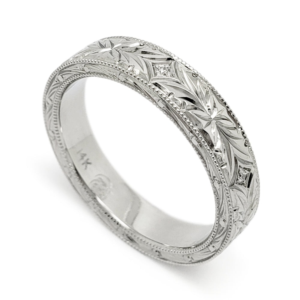 Hand Engraved Wedding Ring | Era Design Vancouver Canada 