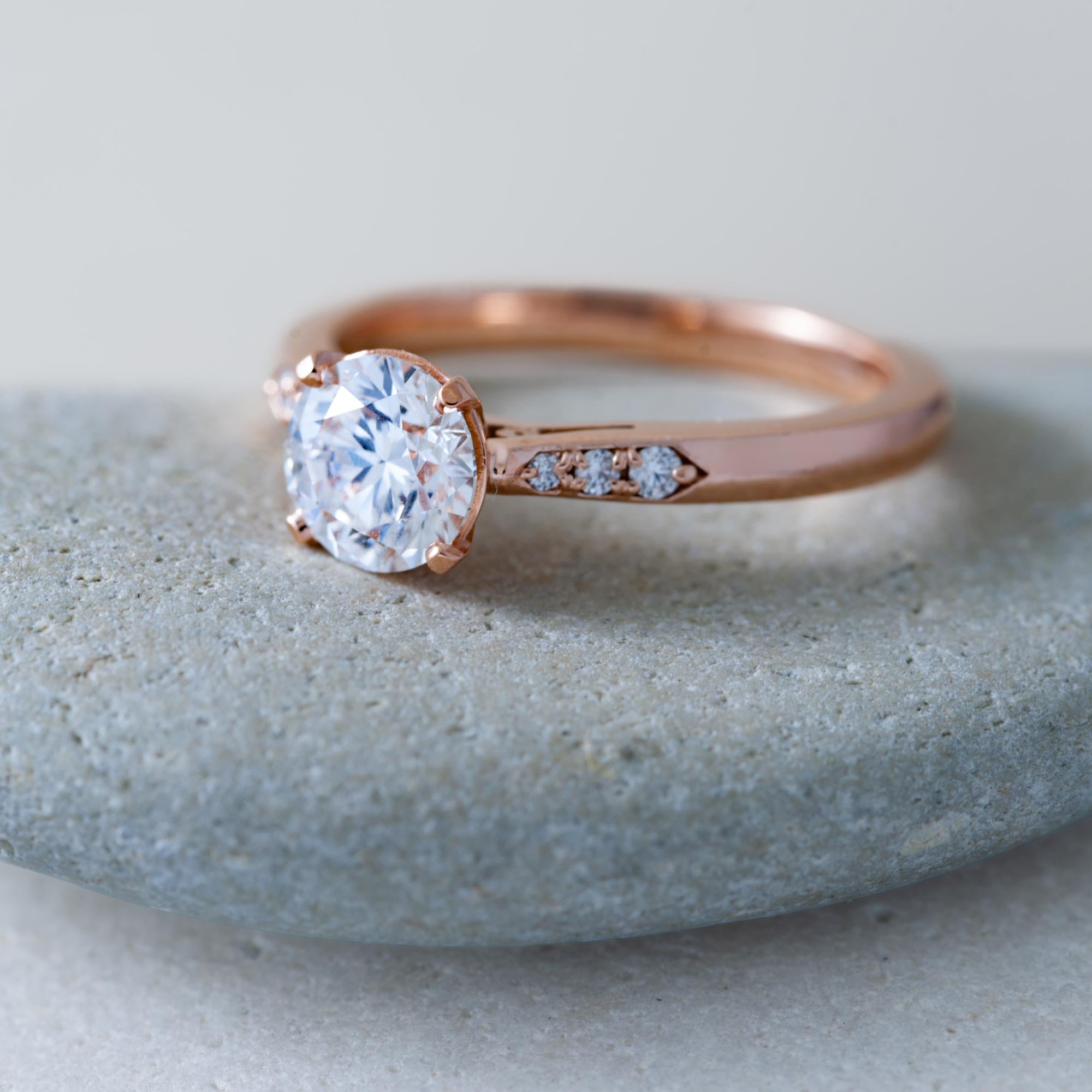 Tapered Diamond Engagement Ring | Era Design Vancouver Canada
