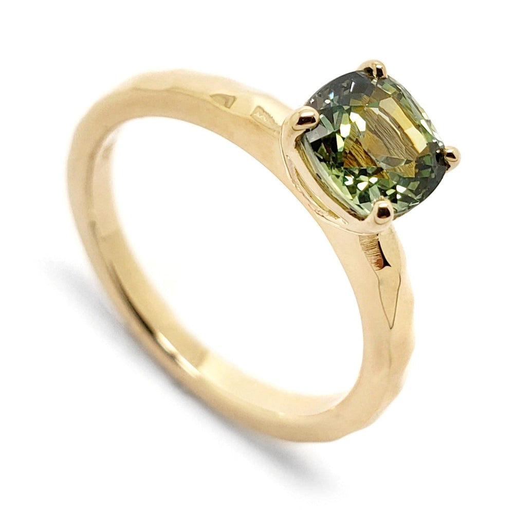 Green Sapphire Engagement Ring | Era Design Vancouver Canada