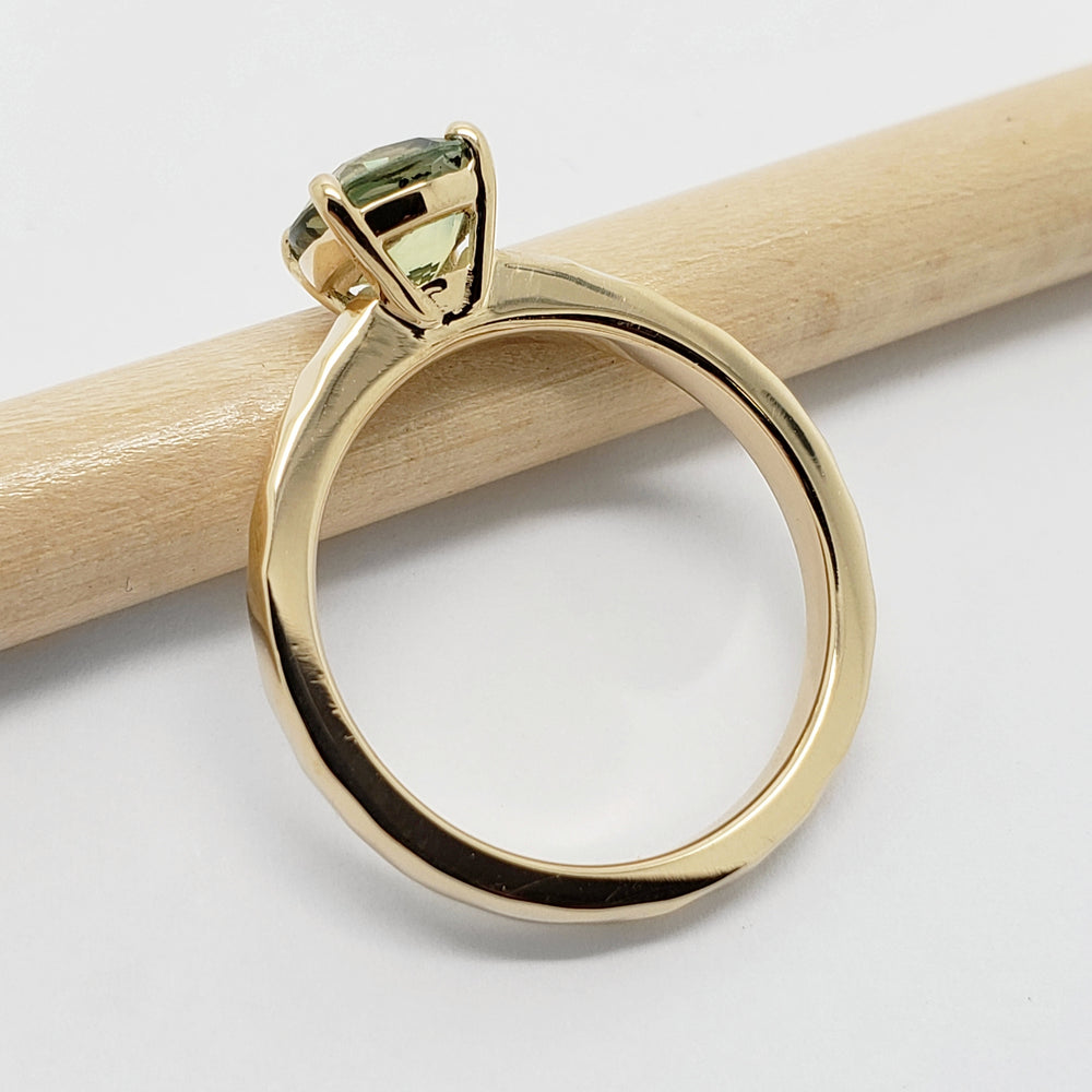 Green Sapphire Engagement Ring | Era Design Vancouver Canada