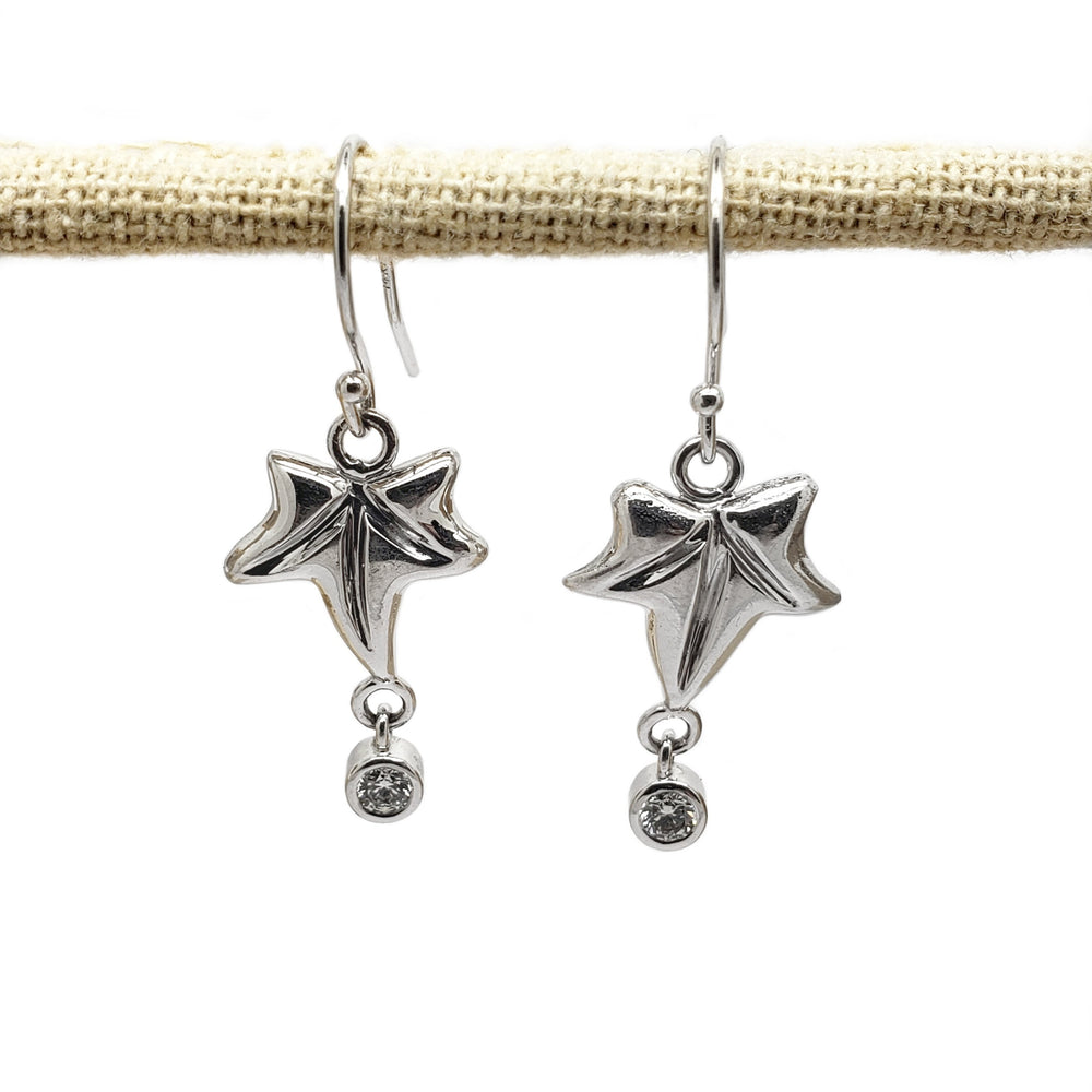 Diamond Leaf Earrings