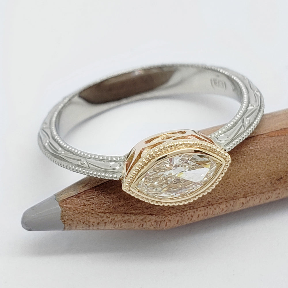 Champagne Diamond Engagement Ring | Era Design Vancouver Canada