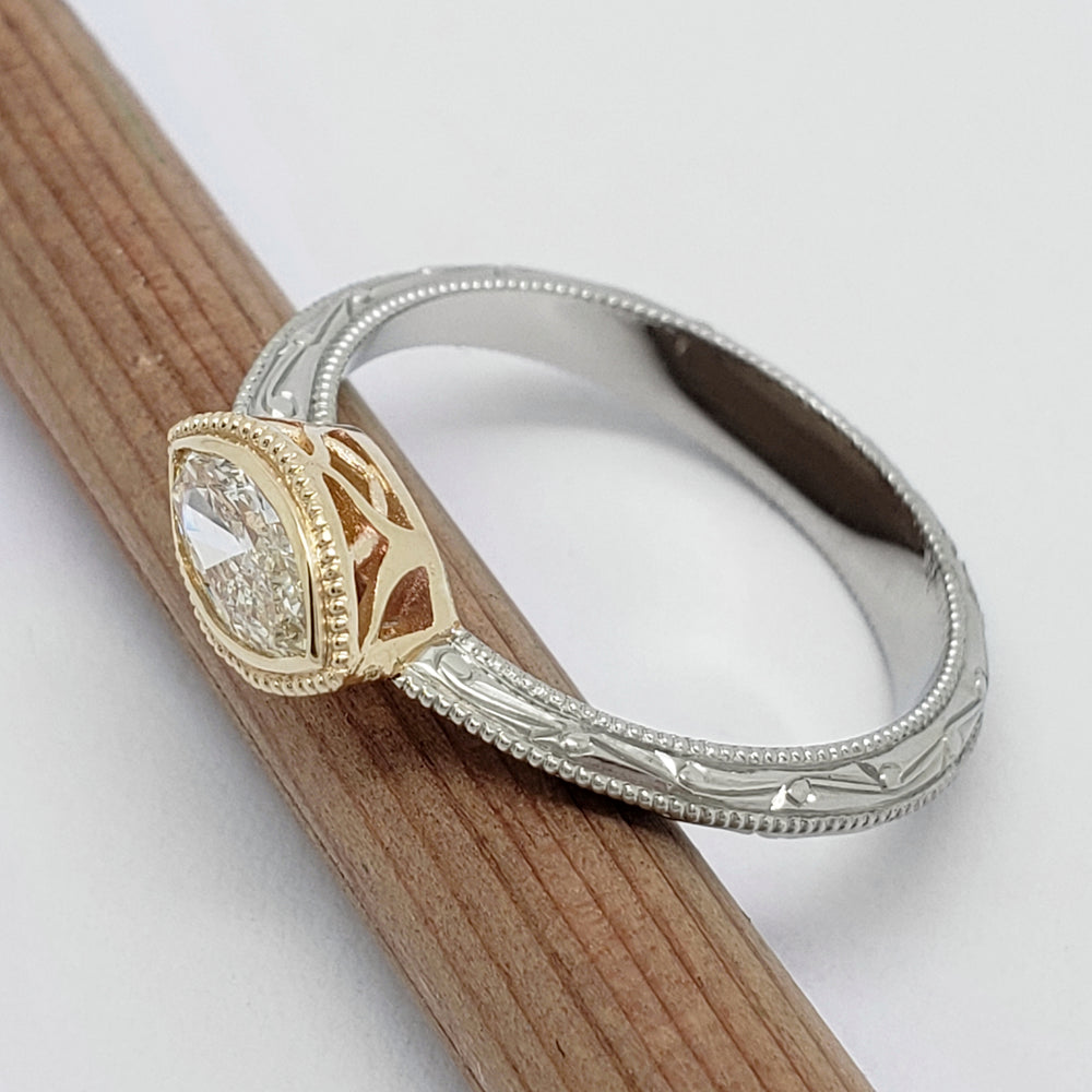 Champagne Diamond Engagement Ring | Era Design Vancouver Canada