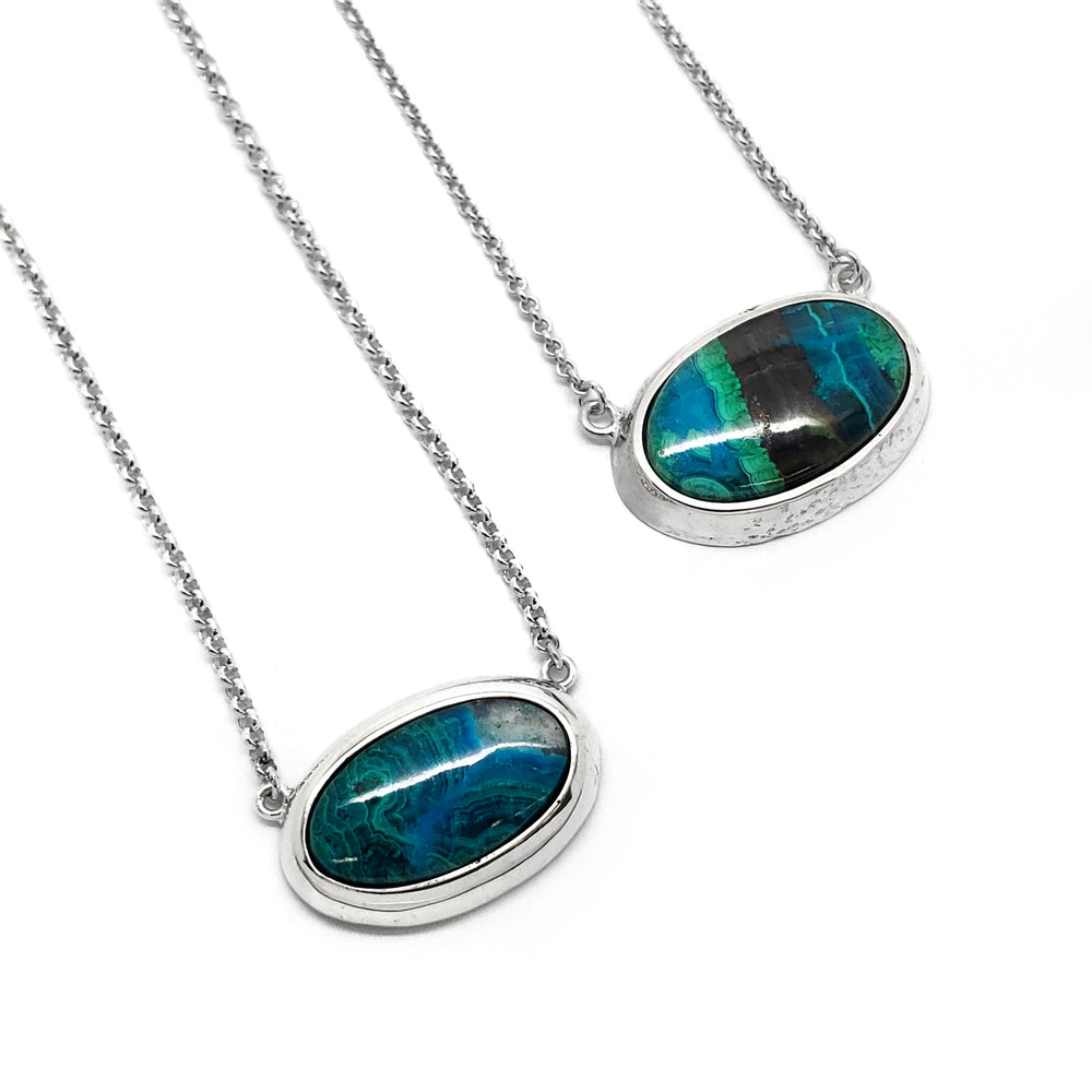 Silver Malachite Necklace