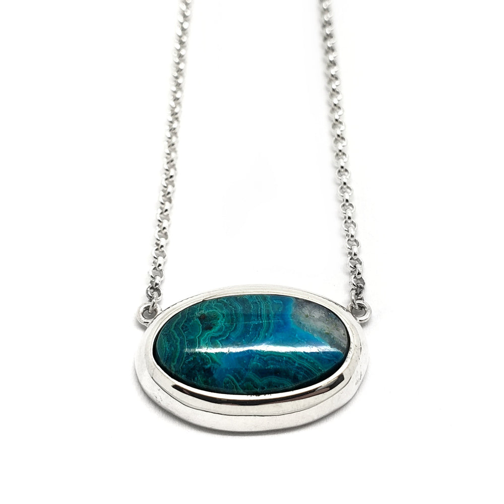 Silver Malachite Necklace