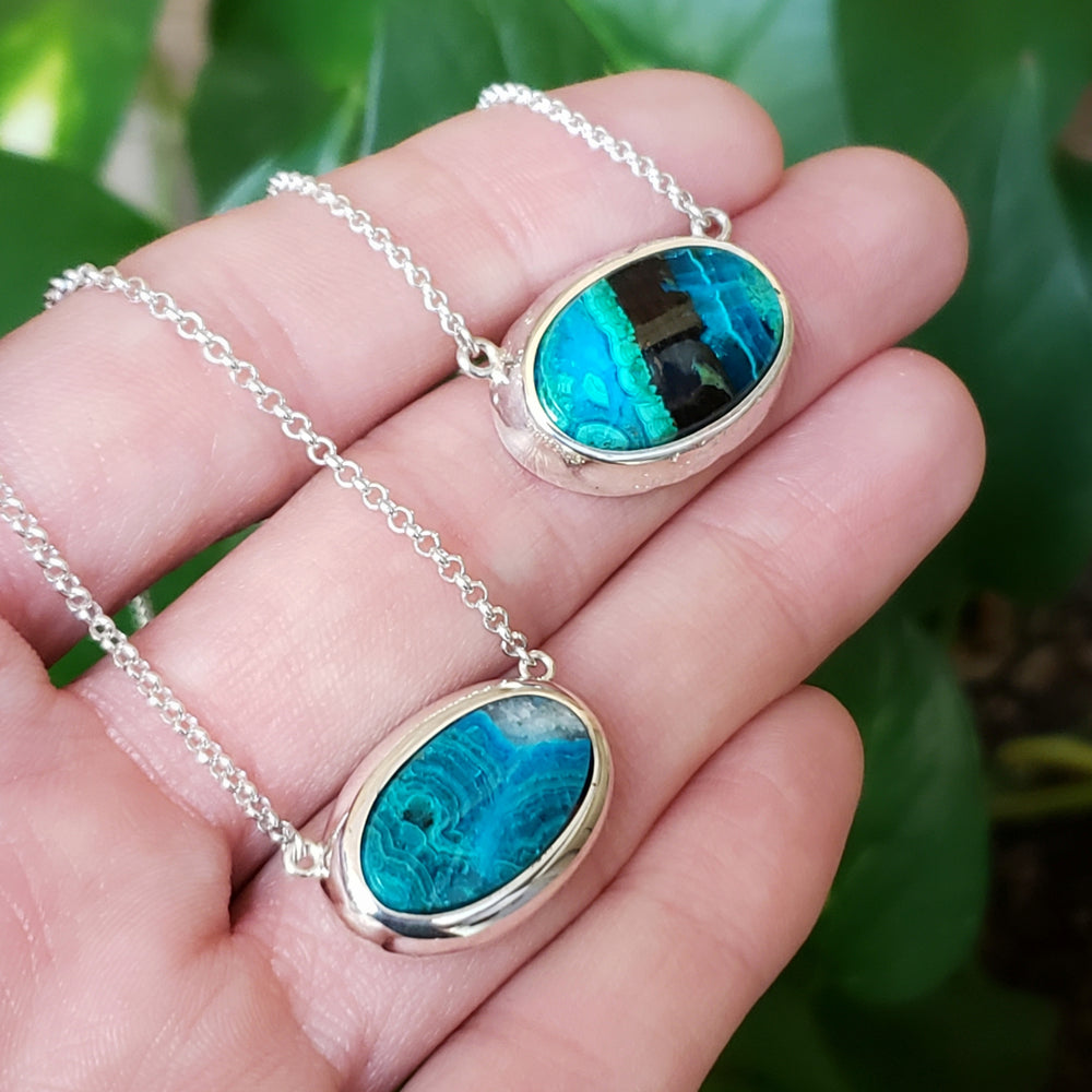 Silver Malachite Necklace