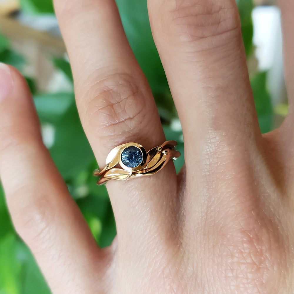 Rose Gold Leafy Wedding Ring | Era Design Vancouver Canada