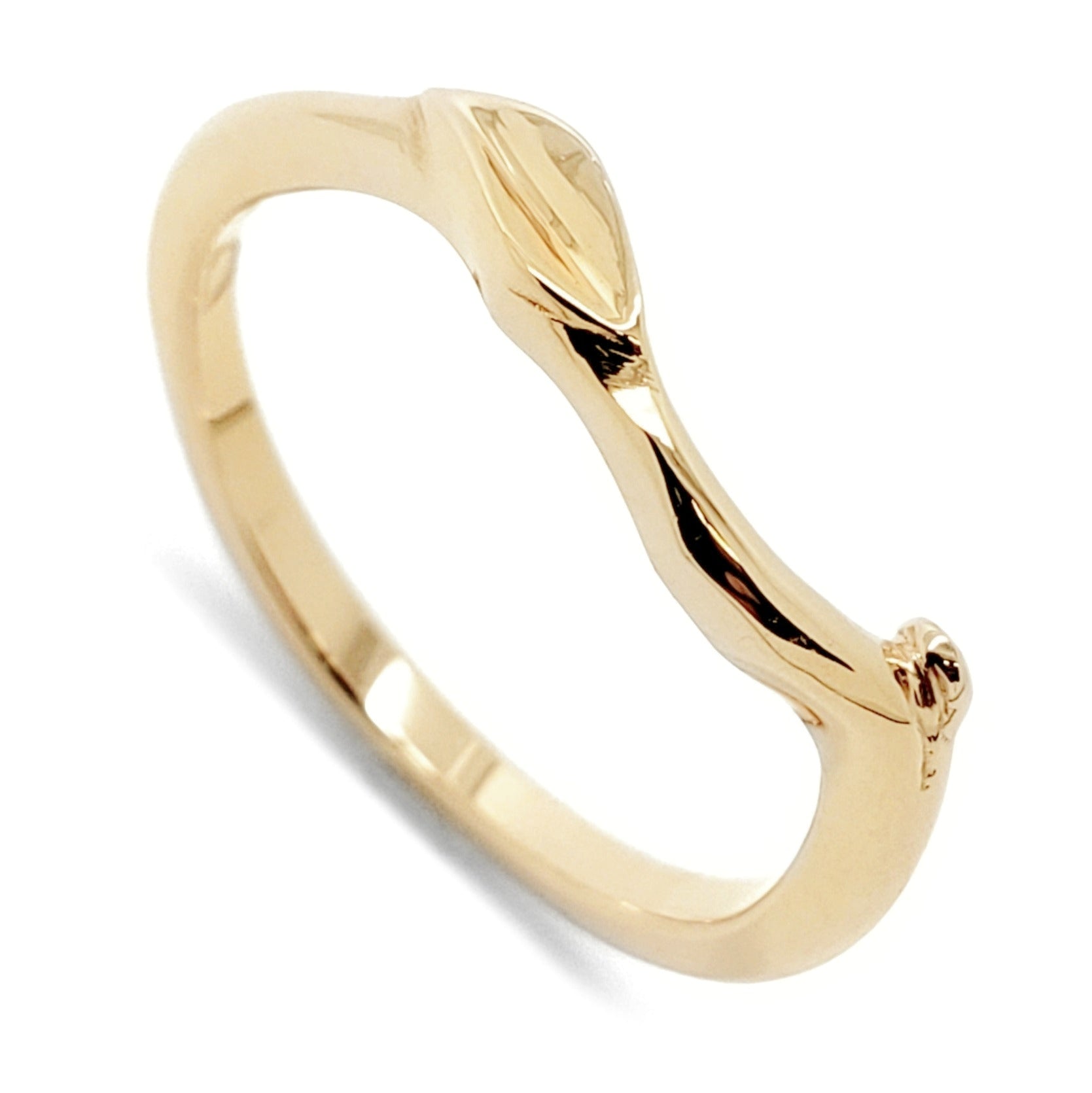 Yellow Gold Leafy Wedding Ring | Era Design Vancouver Canada