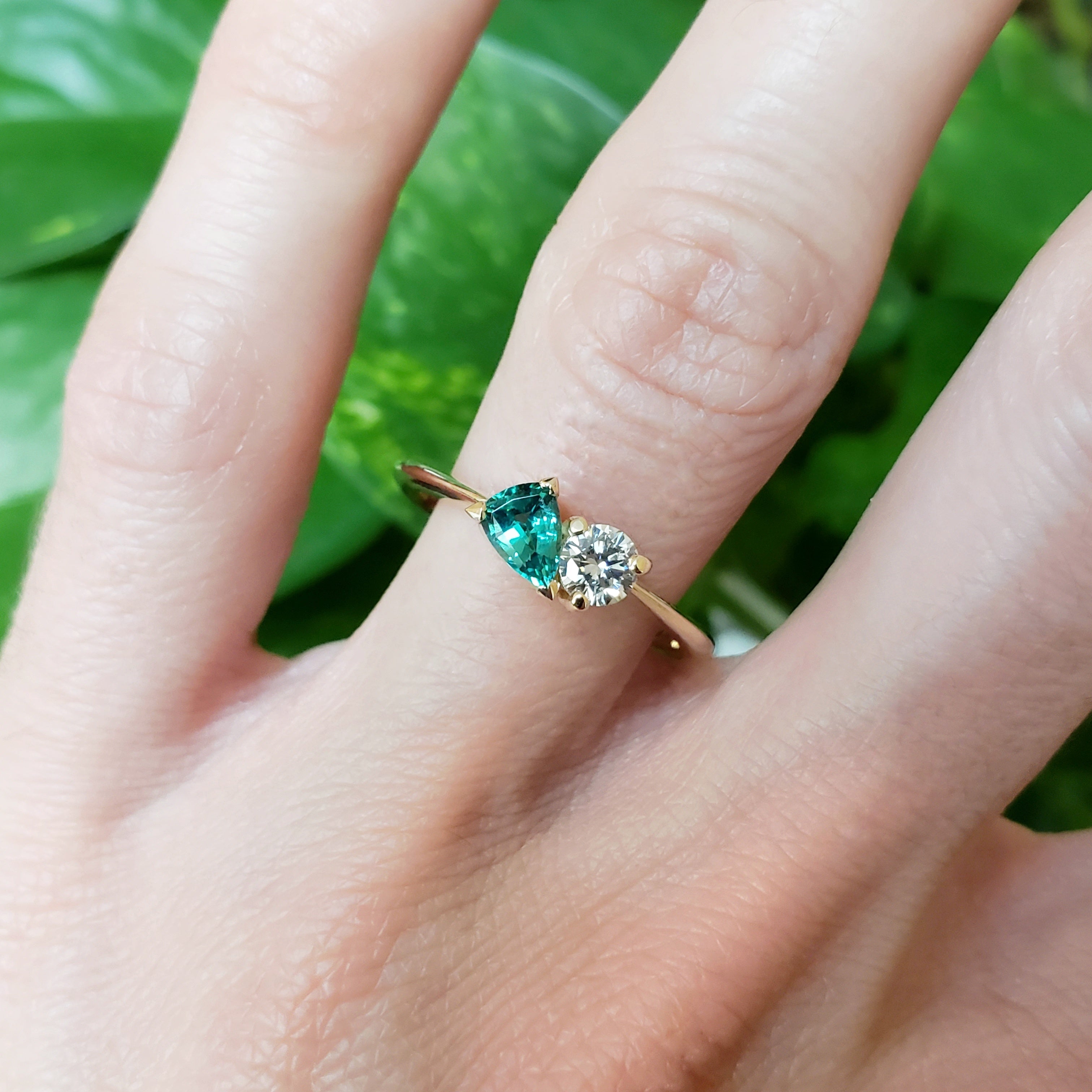 Emerald and Canadian Diamond Engagement Ring | Era Design Vancouver Canada