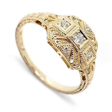 Art Deco Style Diamond Engagement Ring | Era Design Vancouver Canada
