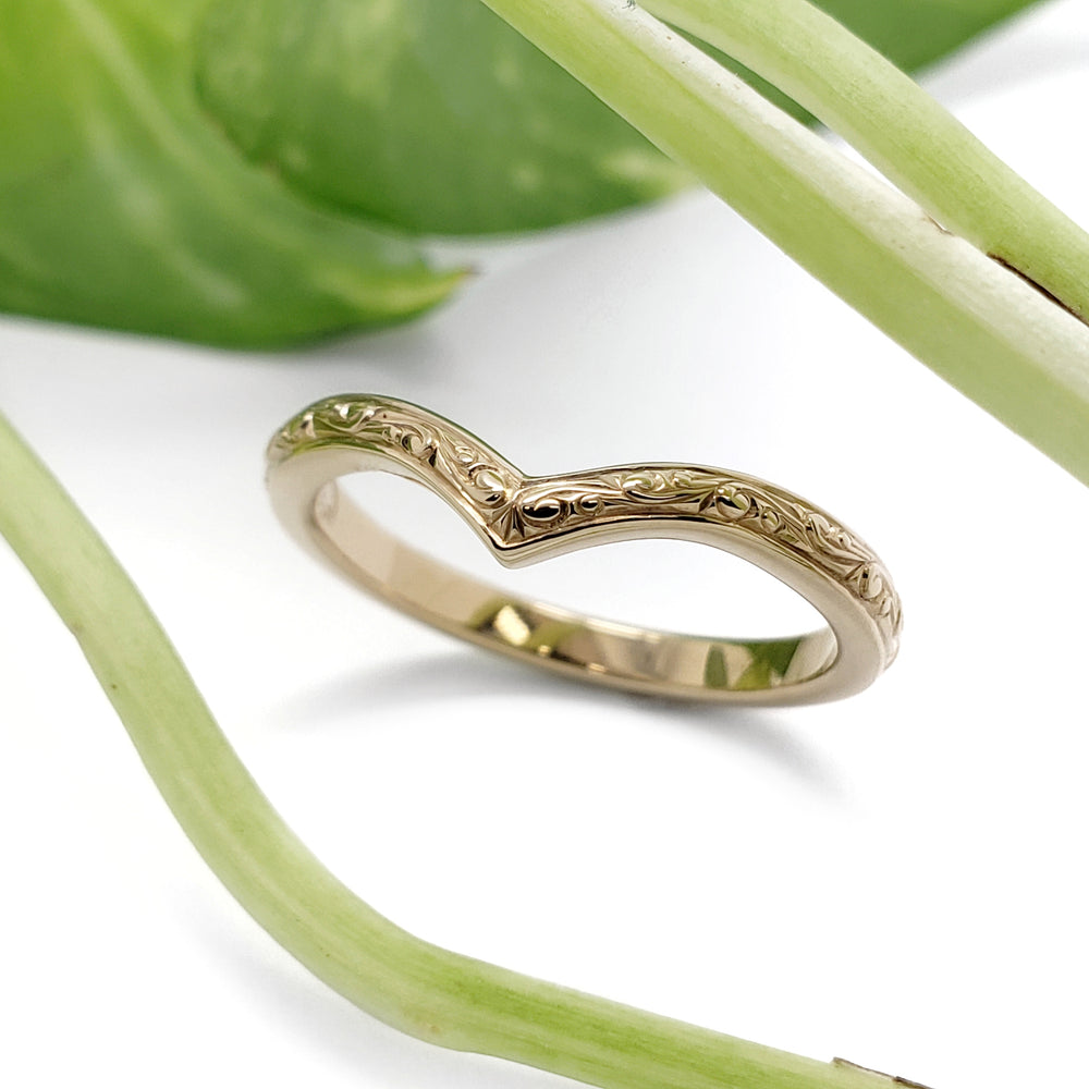 Hand Engraved Wedding Ring | Era Design Vancouver Canada