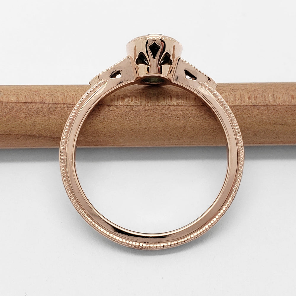 Green Sapphire Engagement Ring | Era Design Vancouver Canada