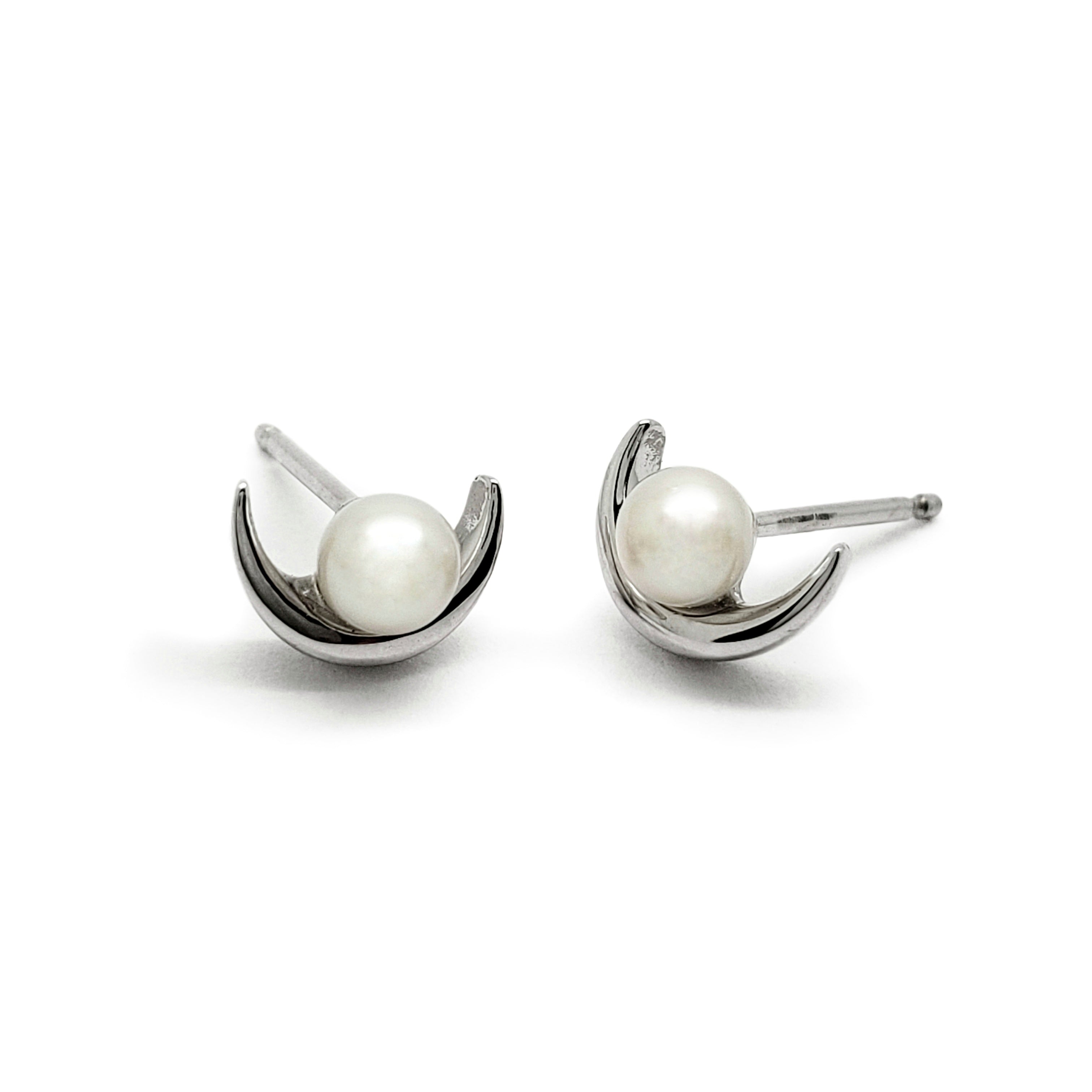 Pearl Moon Earrings | Era Design Vancouver Canada