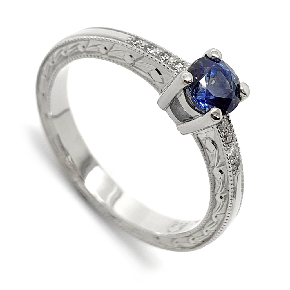 Montana Sapphire Engagement Ring | Era Design Vancouver Canada