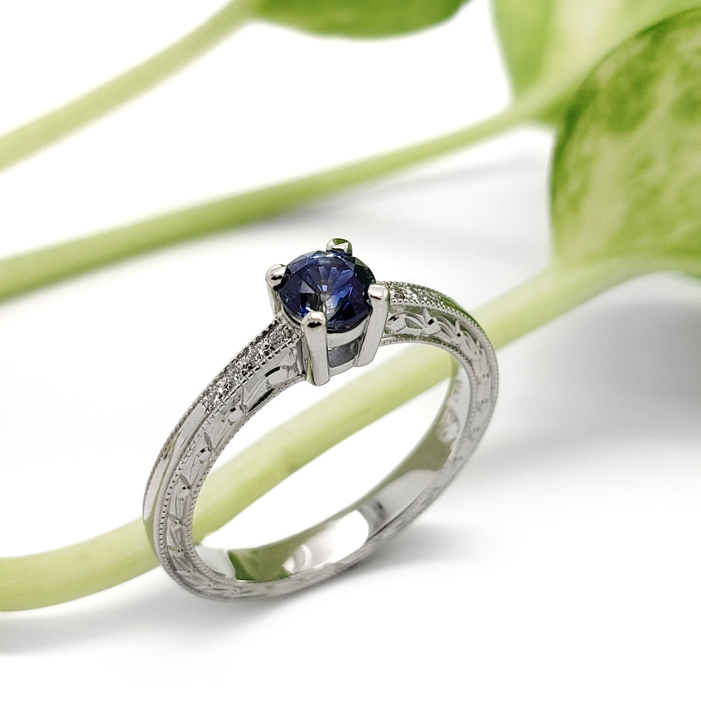 Montana Sapphire Engagement Ring | Era Design Vancouver Canada