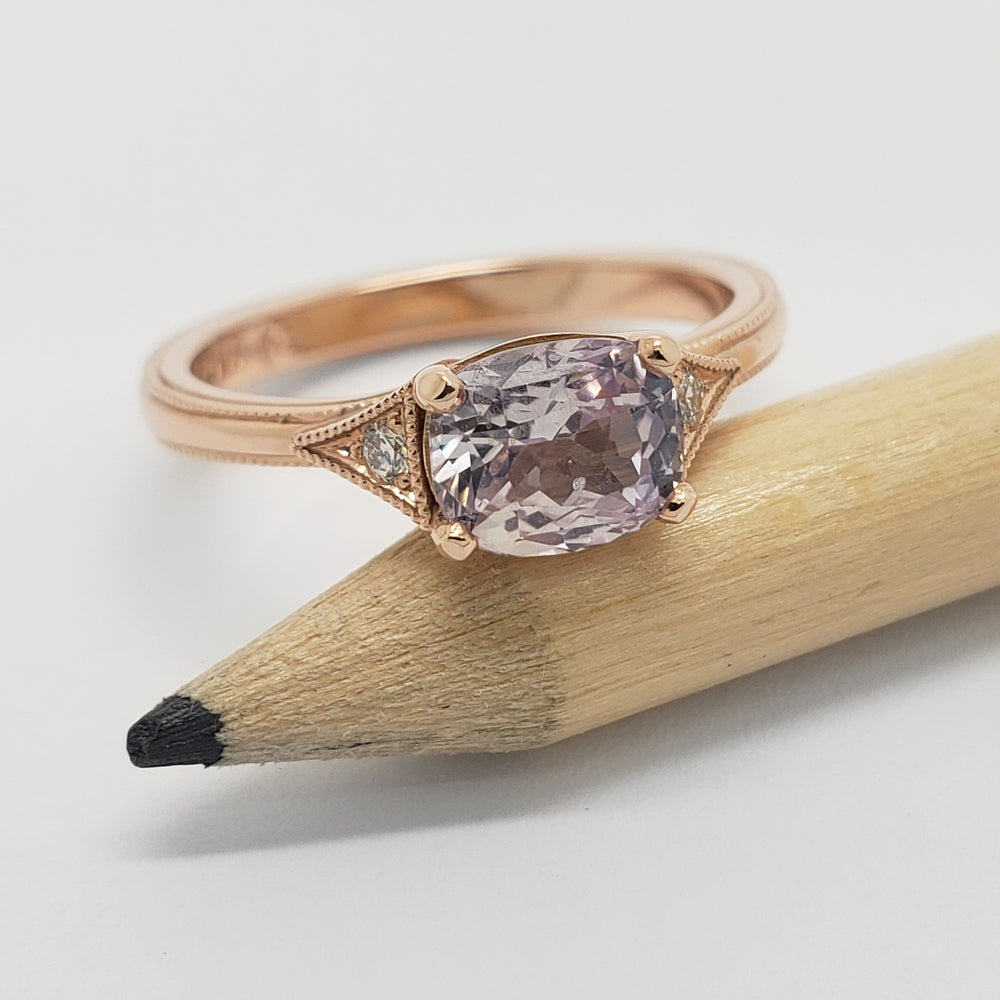 Unheated Pink Sapphire Engagement Ring | Era Design Vancouver Canada
