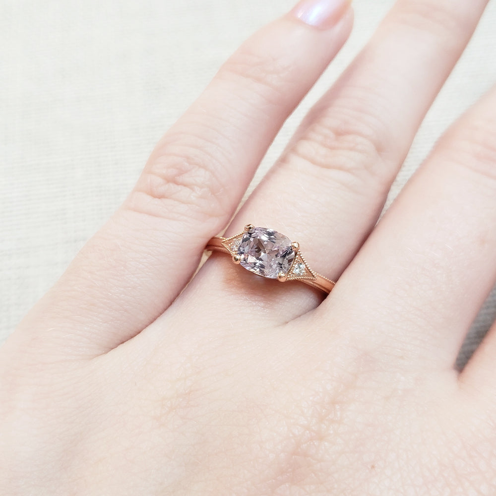 Unheated Pink Sapphire Engagement Ring | Era Design Vancouver Canada